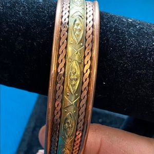 NEW copper Aztec gold cuff bracelet men INDIA